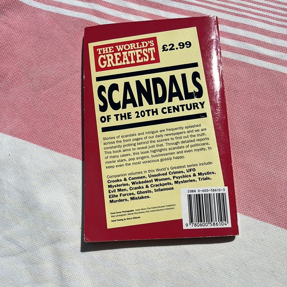 The World’s Greatest Scandals of The 20th Century Book - Picture 2 of 9